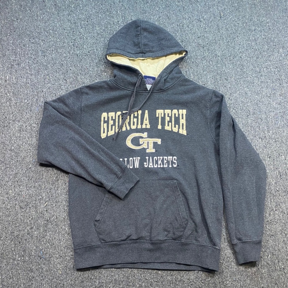 Campus Heritage Georgia Tech Hoodie Sz M Mens Gray Skater Collegiate GT